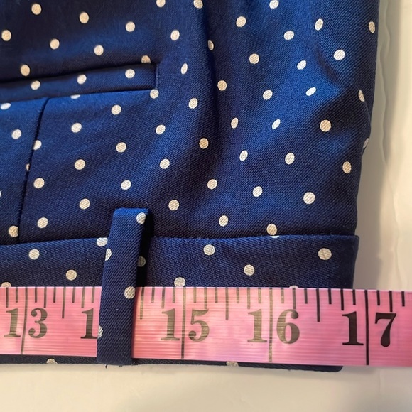 Talbots Stretch Navy Blue & White Pants Size 12P - Picture 6 of 7